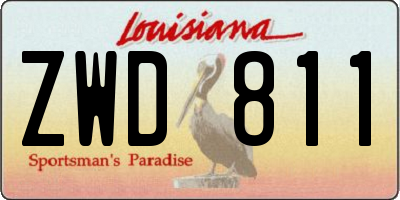 LA license plate ZWD811