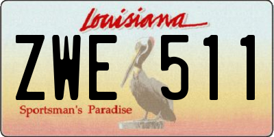 LA license plate ZWE511