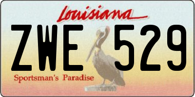 LA license plate ZWE529