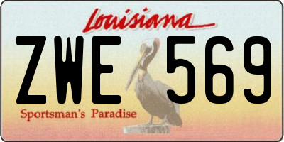 LA license plate ZWE569