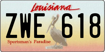 LA license plate ZWE618