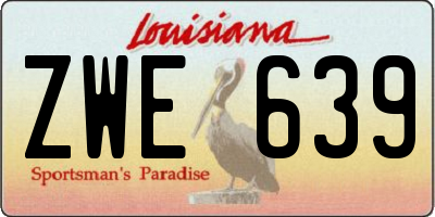 LA license plate ZWE639