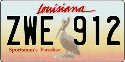 LA license plate ZWE912