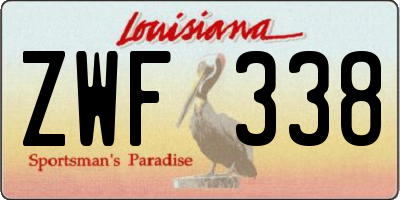 LA license plate ZWF338