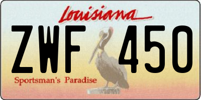 LA license plate ZWF450