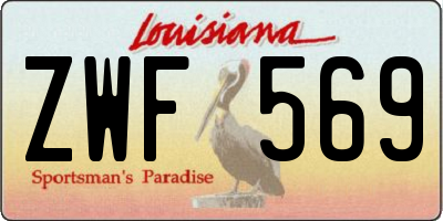 LA license plate ZWF569