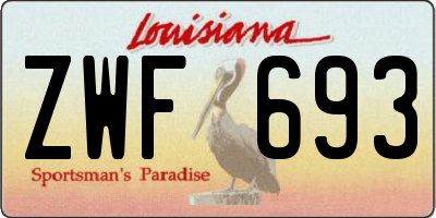 LA license plate ZWF693