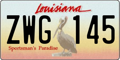 LA license plate ZWG145