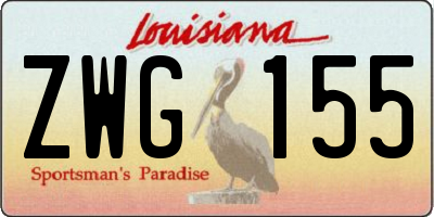 LA license plate ZWG155