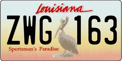 LA license plate ZWG163