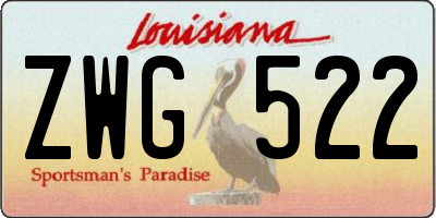 LA license plate ZWG522