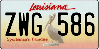 LA license plate ZWG586
