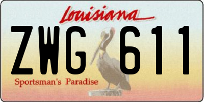 LA license plate ZWG611
