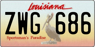 LA license plate ZWG686