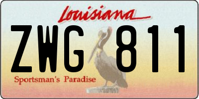 LA license plate ZWG811