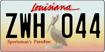 LA license plate ZWH044