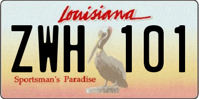 LA license plate ZWH101