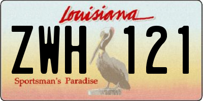 LA license plate ZWH121