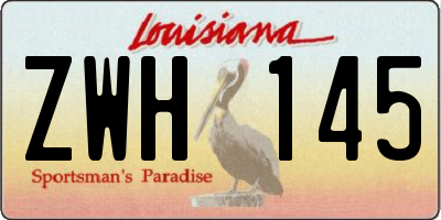 LA license plate ZWH145