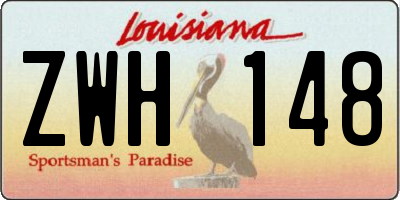 LA license plate ZWH148