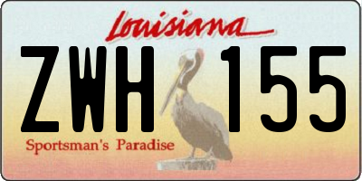 LA license plate ZWH155