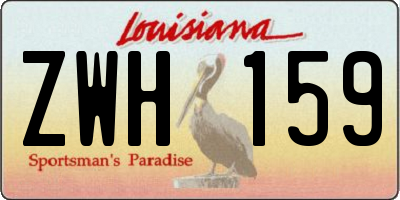 LA license plate ZWH159