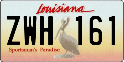LA license plate ZWH161