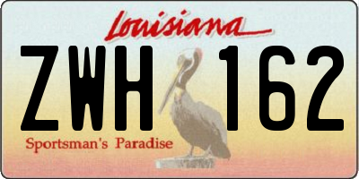 LA license plate ZWH162