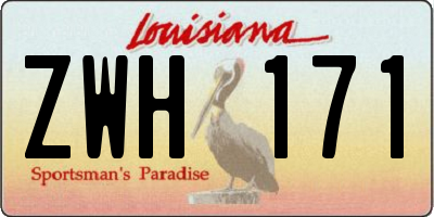 LA license plate ZWH171