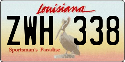 LA license plate ZWH338