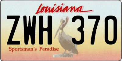 LA license plate ZWH370