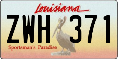 LA license plate ZWH371