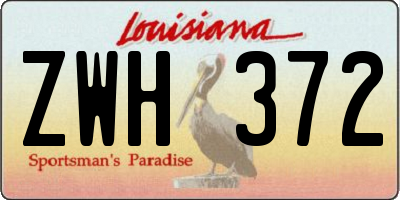 LA license plate ZWH372