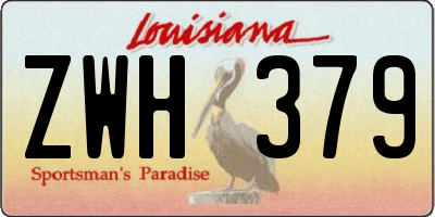 LA license plate ZWH379