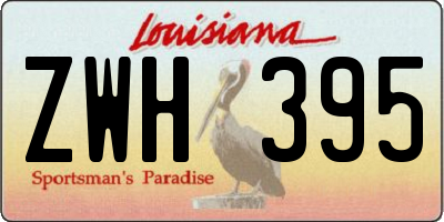 LA license plate ZWH395