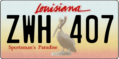 LA license plate ZWH407