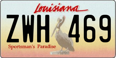 LA license plate ZWH469