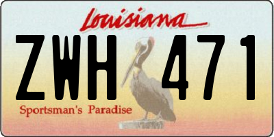 LA license plate ZWH471