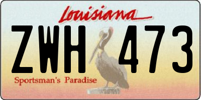 LA license plate ZWH473