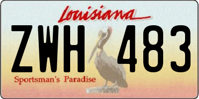 LA license plate ZWH483