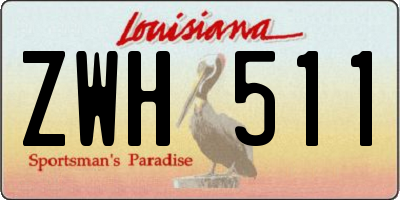 LA license plate ZWH511