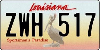 LA license plate ZWH517