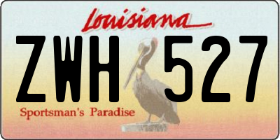 LA license plate ZWH527