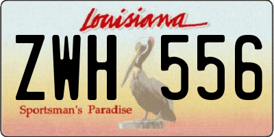 LA license plate ZWH556