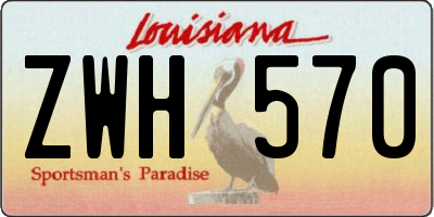 LA license plate ZWH570