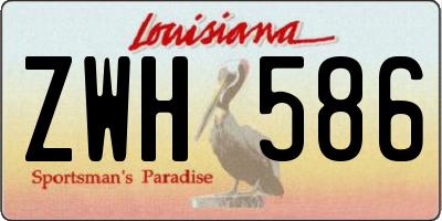 LA license plate ZWH586