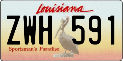 LA license plate ZWH591