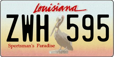 LA license plate ZWH595