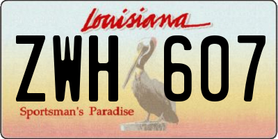 LA license plate ZWH607