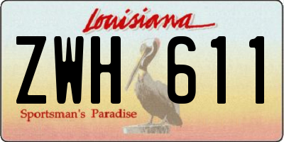 LA license plate ZWH611